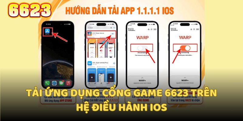 Tải ứng dụng cổng game 6623 trên hệ điều hành IOS